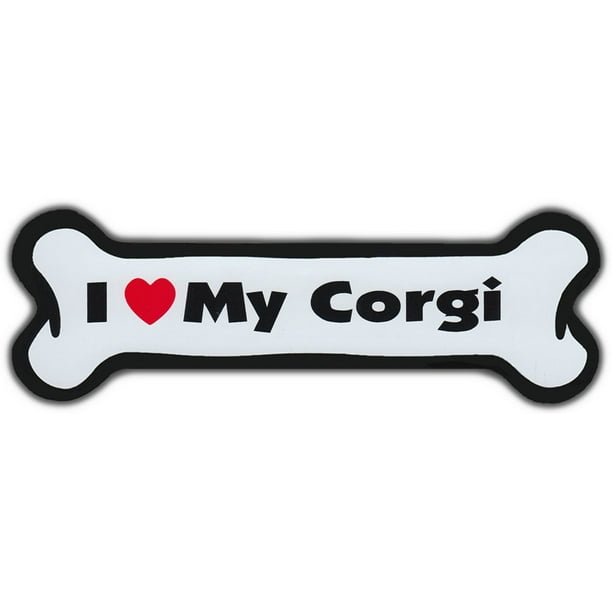I LOVE MY CORGIDogs Doggy PuppyCar Automobile Dog Bone Magnet 
